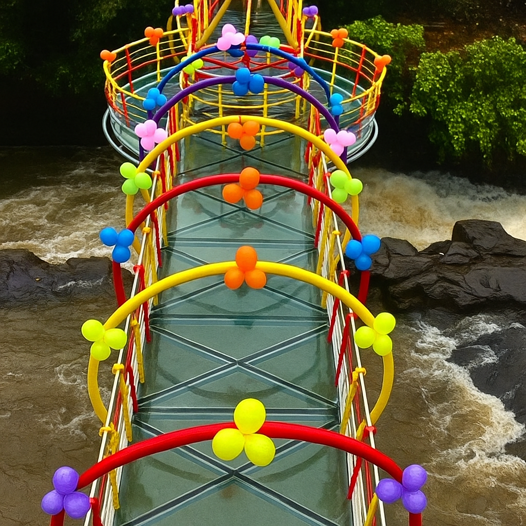 Skywalk Over Napne Waterfall