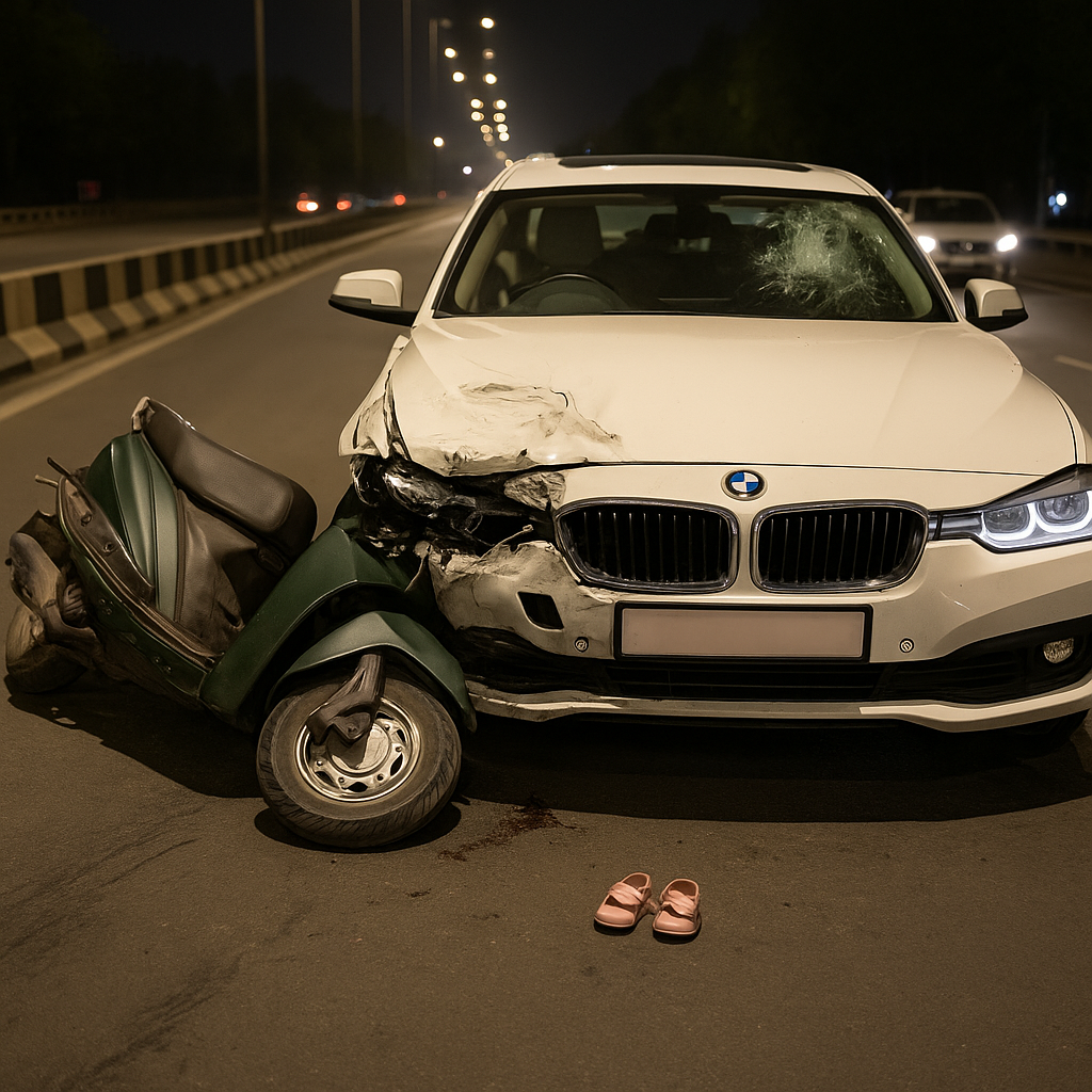 BMW hits scooter