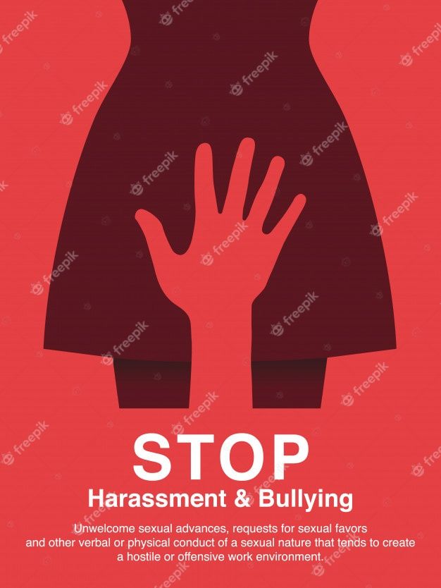 premium vector sexual harassment and workplace bullying concept poster