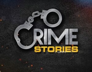 Handcuffs with 'Crime Stories' title