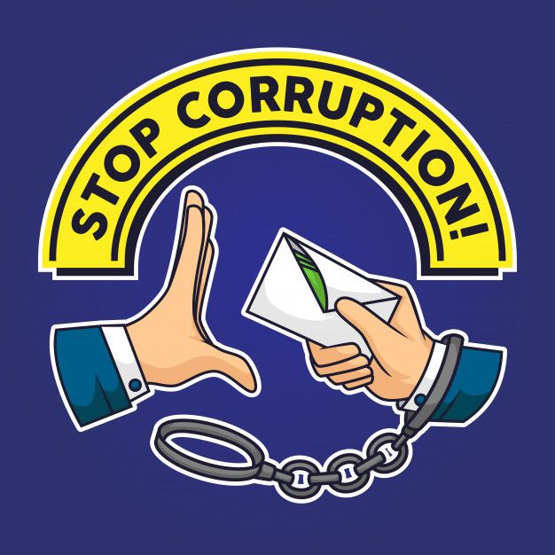 premium vector stop corruption hand sign