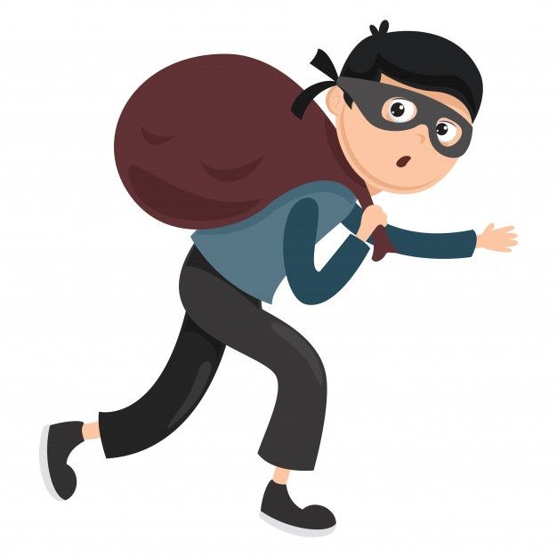vector illustration of thief premium vector