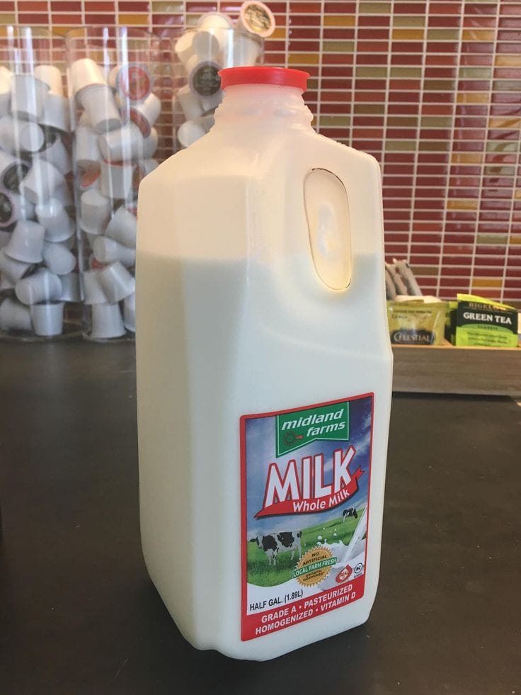 this plastic left on this milk jug handle