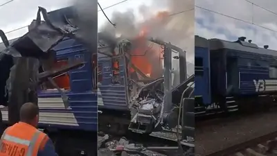 Ukrainian passenger train attacked
