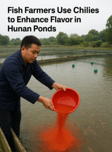 chili-fed fish hunan pond spicy fish farming