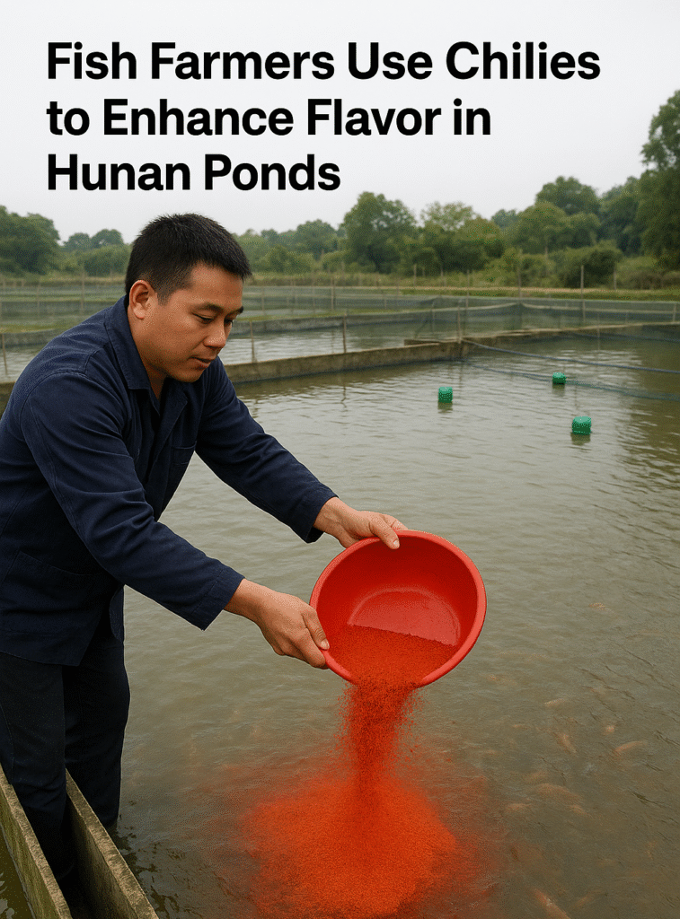 chili-fed fish hunan pond spicy fish farming