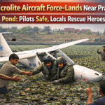 IAF Microlite Aircraft Force-Lands Near Prayagraj Pond