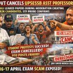 Cancels UPSESSB Asst Professor Exam