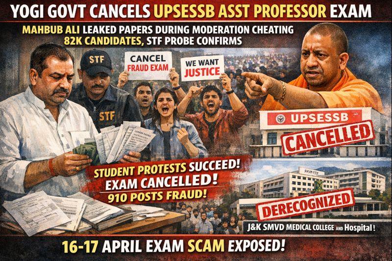 Cancels UPSESSB Asst Professor Exam