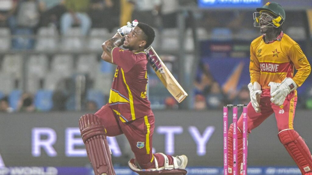 Hetmyer and Powell’s Explosive 122-Run Stand Powers West Indies to Record 254 at Wankhede