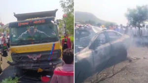 Maharashtra Woman, Son Burnt To Death After Car, Truck Collide Head-On