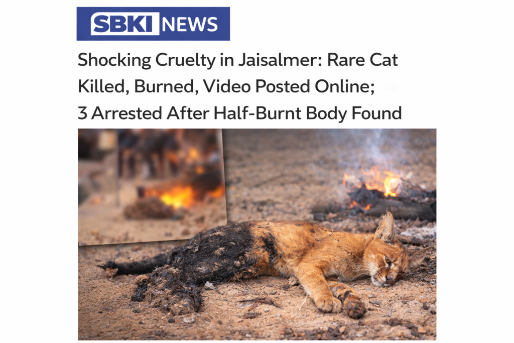 Jaisalmer Rare Cat Killed