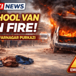 School van on fire
