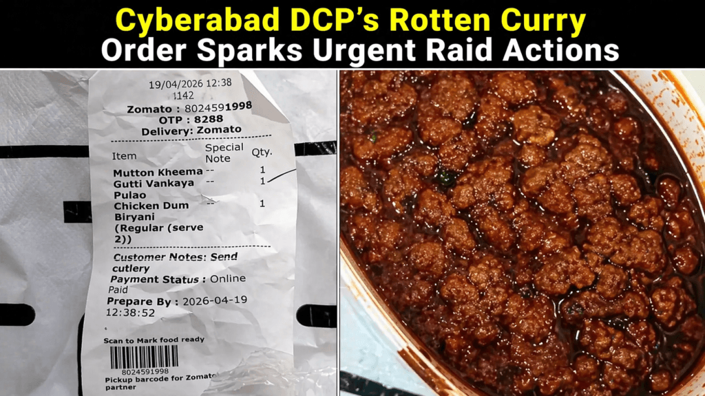 Cyberabad DCP’s Rotten Curry Order Zomato complaint hyderabad