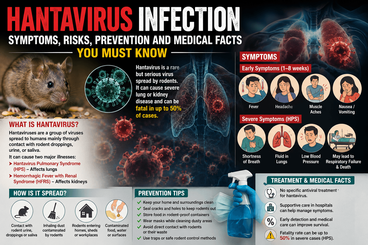Hantavirus Infection: Symptoms, Risks, Prevention and Medical Facts
