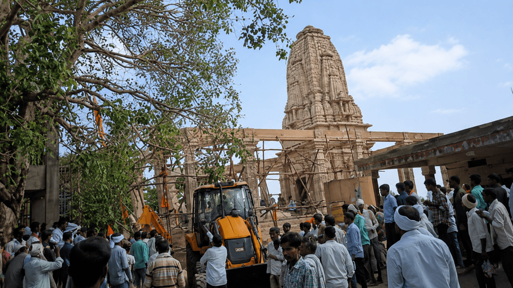 6 Killed as Yashwadi Temple Roof Collapses in Maharashtra’s Parbhani During Construction
