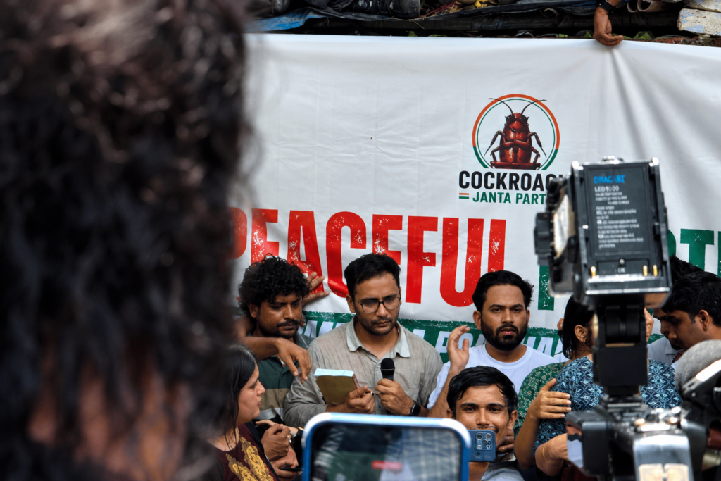Cockroach Janta Party Protest Draws Crowd at Jantar Mantar Amid Tight Delhi Security