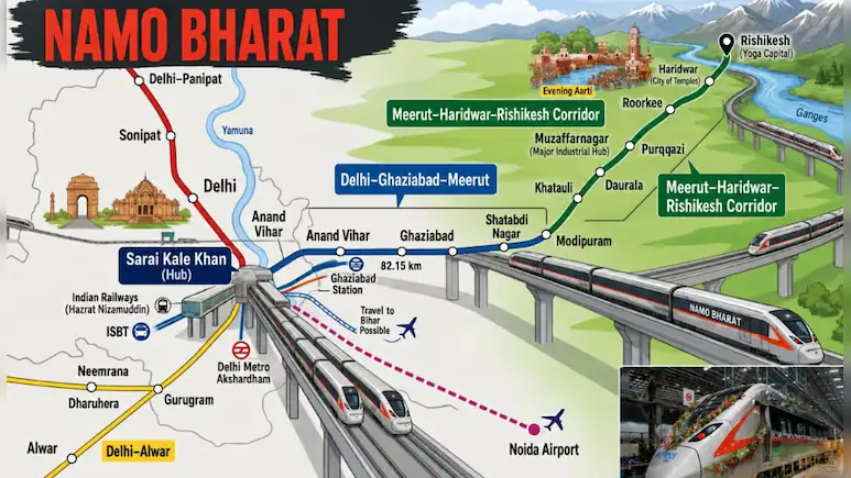 Delhi-NCR Rapid Rail Network Set to Expand to Rishikesh With Namo Bharat Corridor