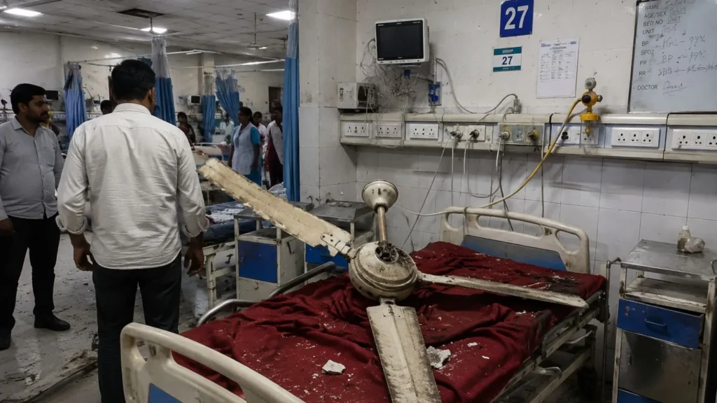 Delhi Hospital Ceiling Fan Incident: Patient Dies Hours After Fan Falls on Him at GTB Hospital