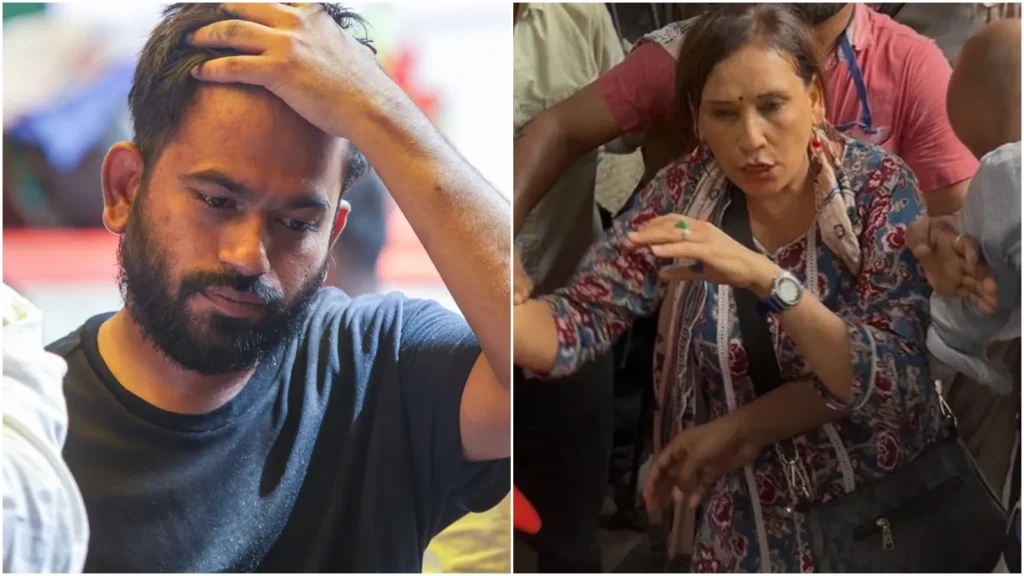 CJP Protest in Jantar Mantar: Woman Hurls Ink-Like Liquid at Abhijeet Dipke During Rally