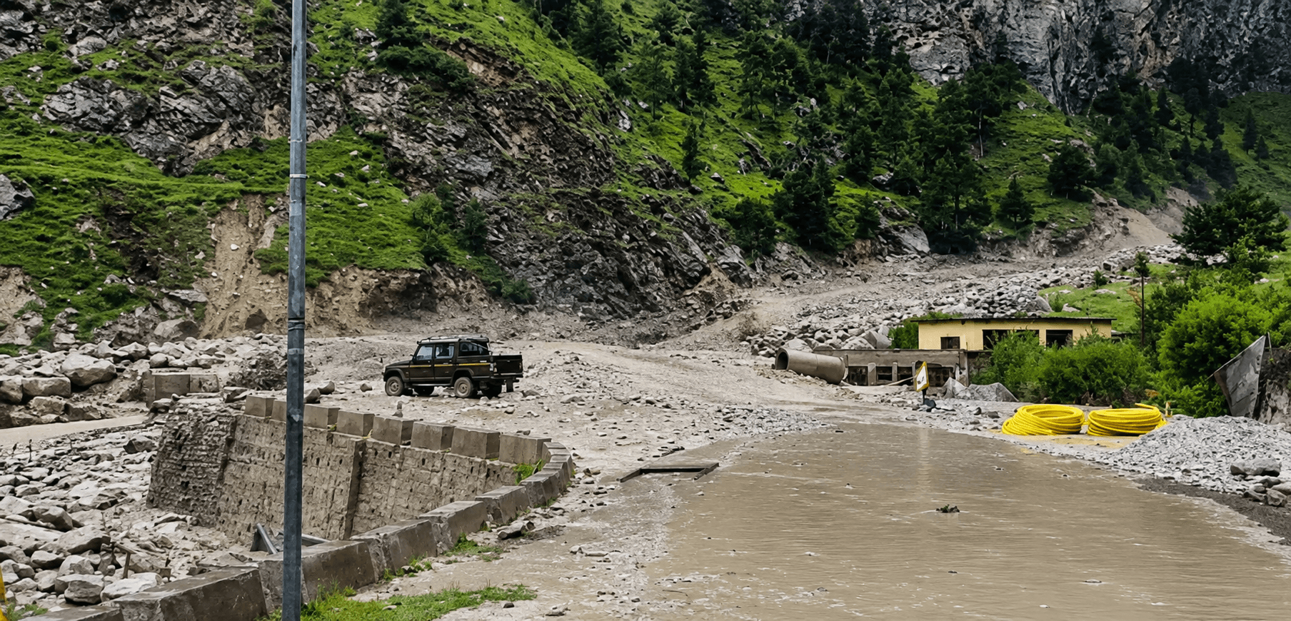 Uttarakhand Flash Flood: Bailey Bridge Washed Away in Chamoli, BRO Driver Missing